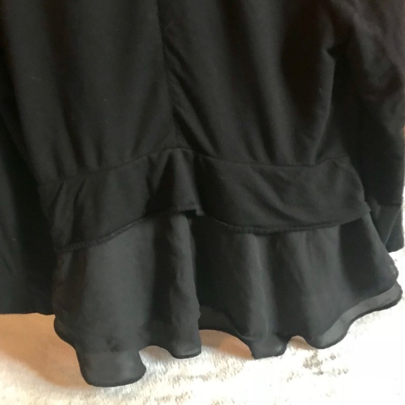 Black Blazer with Ruffle Detail - Picture 5 of 5